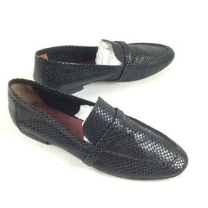 VIONIC Zana Lizard Embossed Slip-On Loafers Black Women’s Sz 9.5